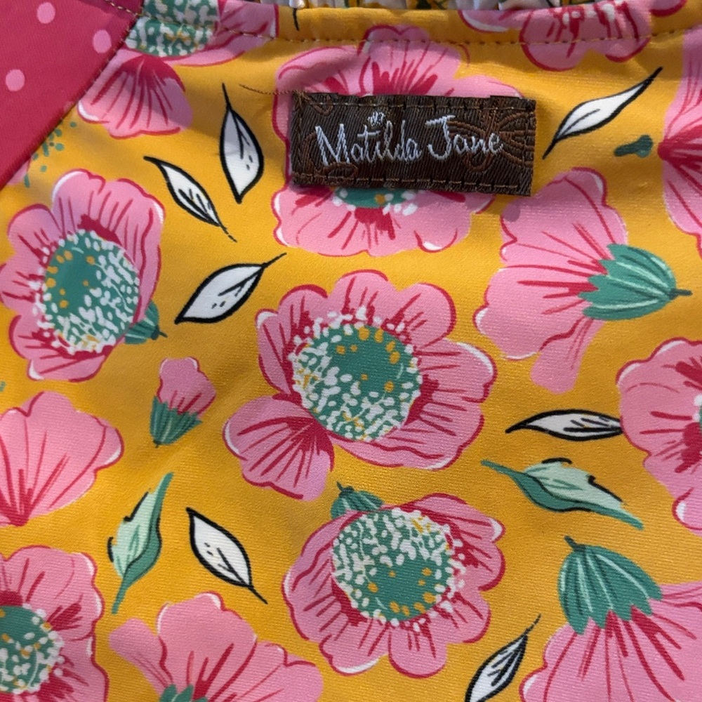 Matilda Jane Girls Rash Guard Swimsuit- UPF 50 + Sun Protection - Picture 5 of 7